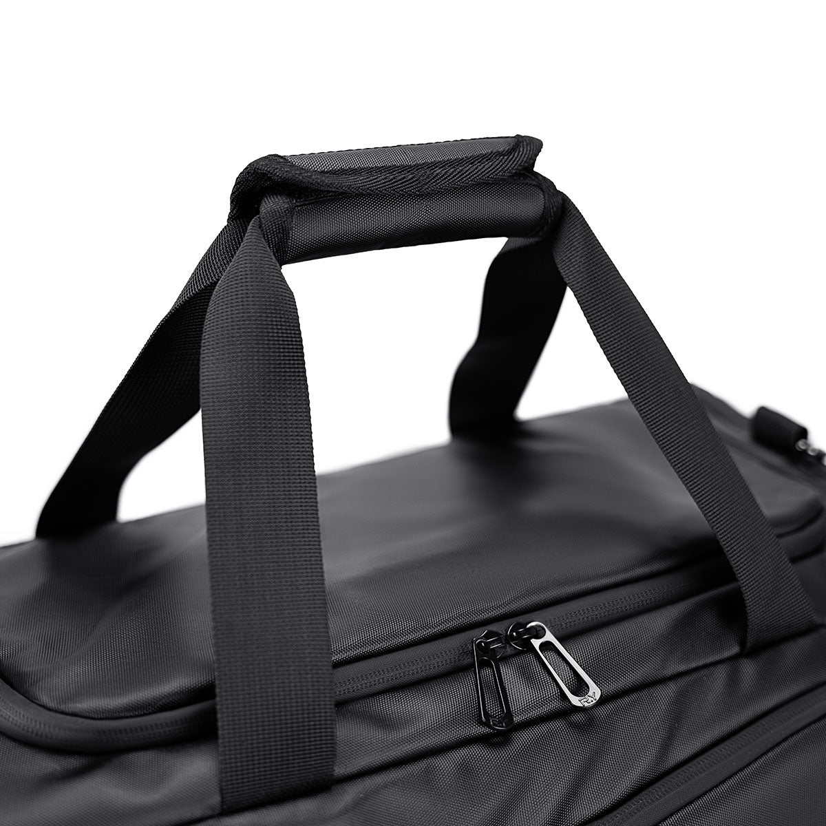 R1 Black Travel Bag - Water-Resistant Carry-On Duffle for Gym/Sports