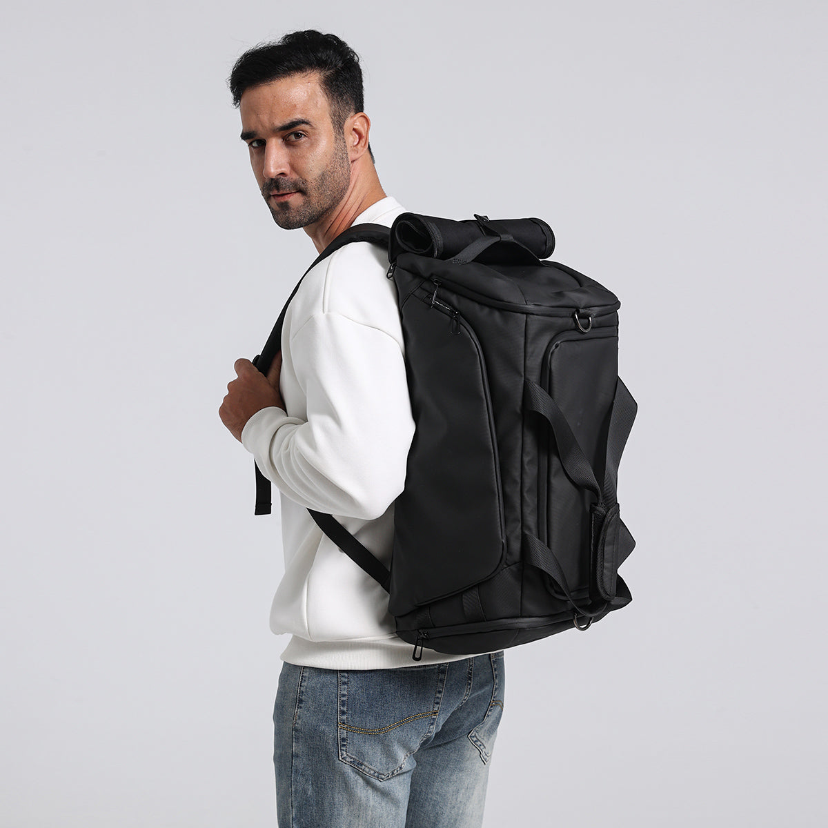 R1 Black Sports Duffel Bag 40L CORDURA® Ballistic Nylon