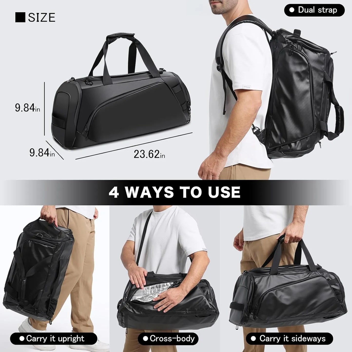2025 ReeYee Hottest 60L Carry on CORDURA® Material travel and fitness universal portable portable backpack
