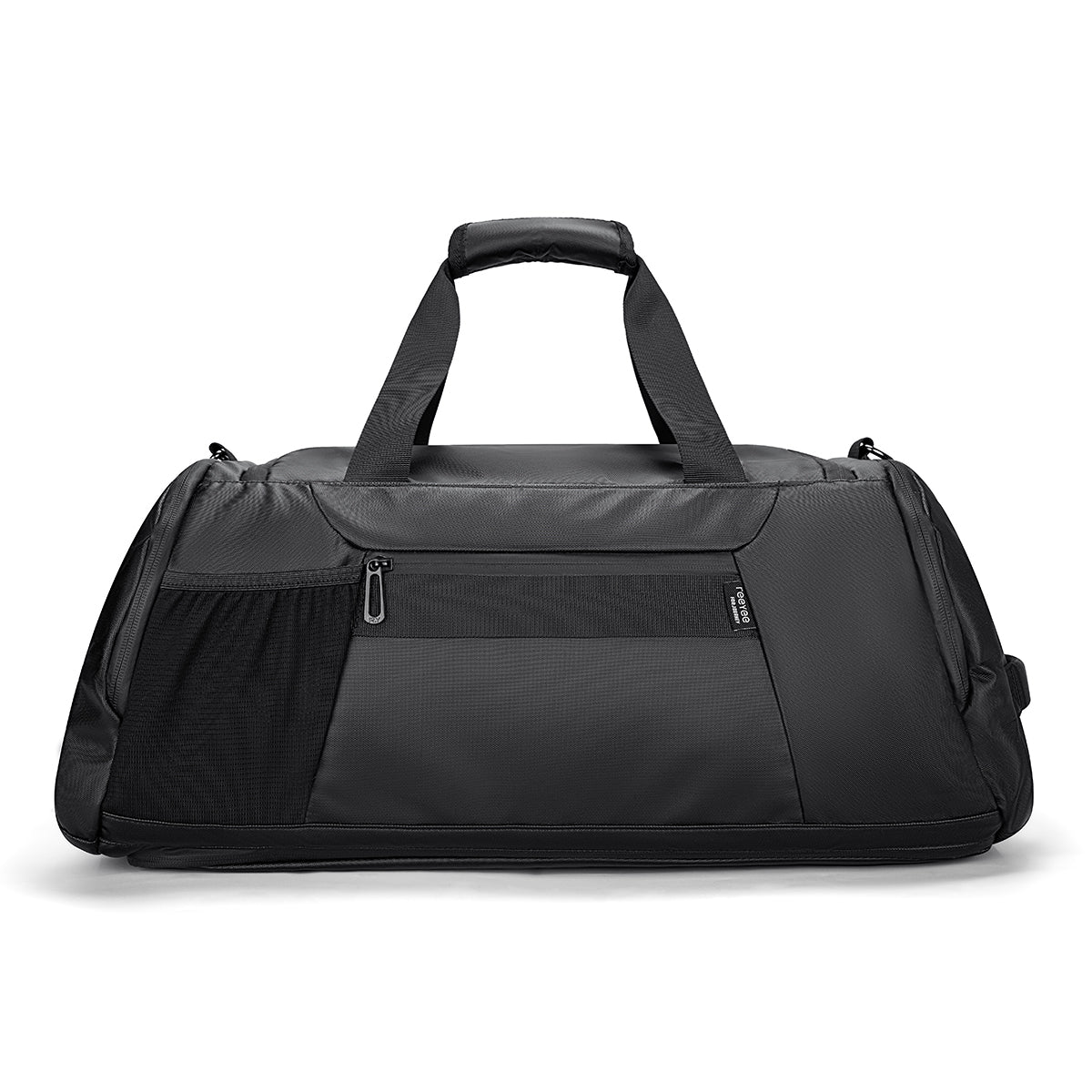 R1 Black Travel Bag - Water-Resistant Carry-On Duffle for Gym/Sports