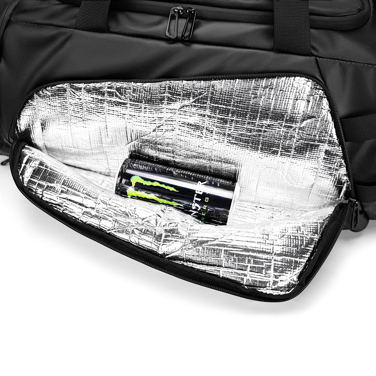 R1 Black Travel Bag - Water-Resistant Carry-On Duffle for Gym/Sports
