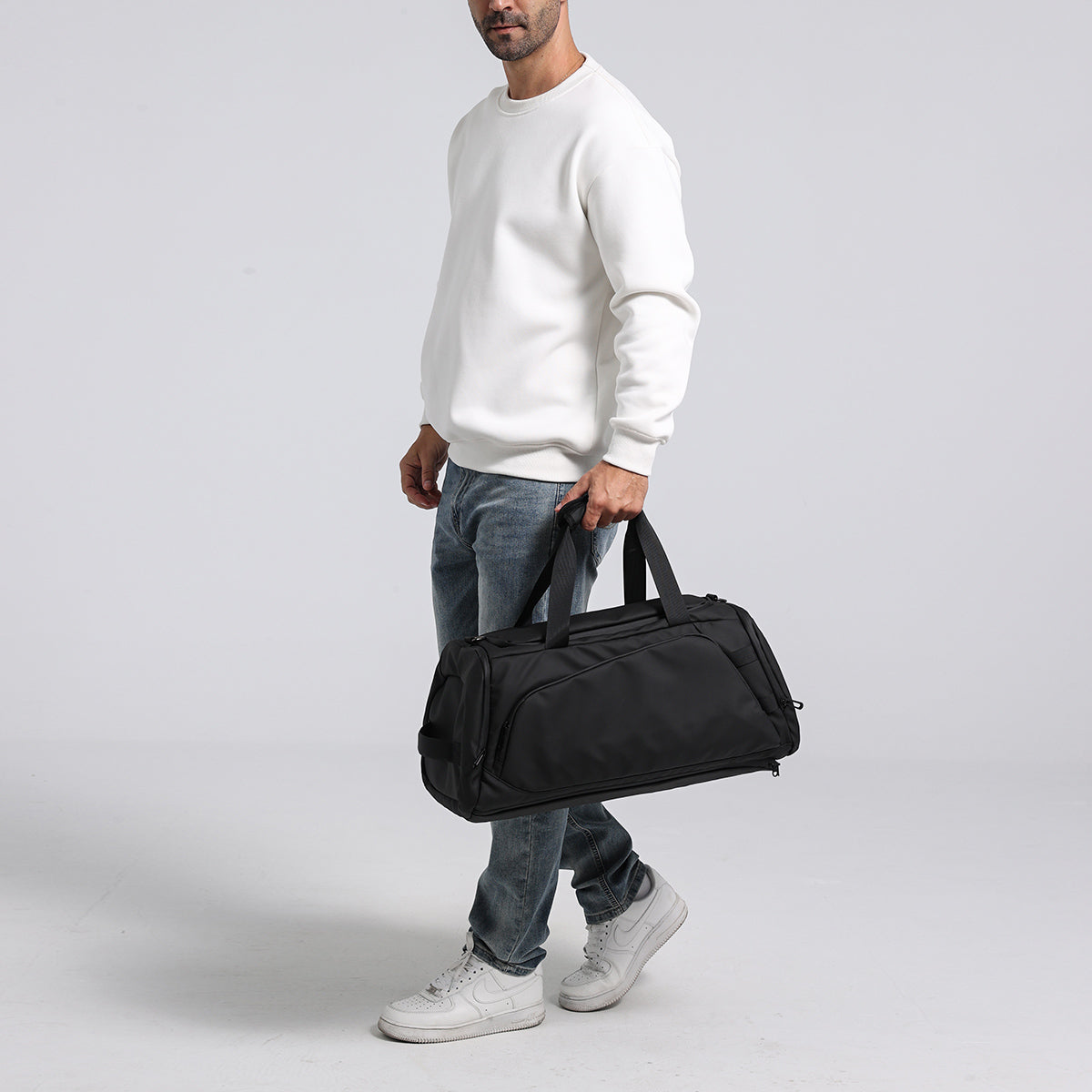 R1 Black Sports Duffel Bag 40L CORDURA® Ballistic Nylon