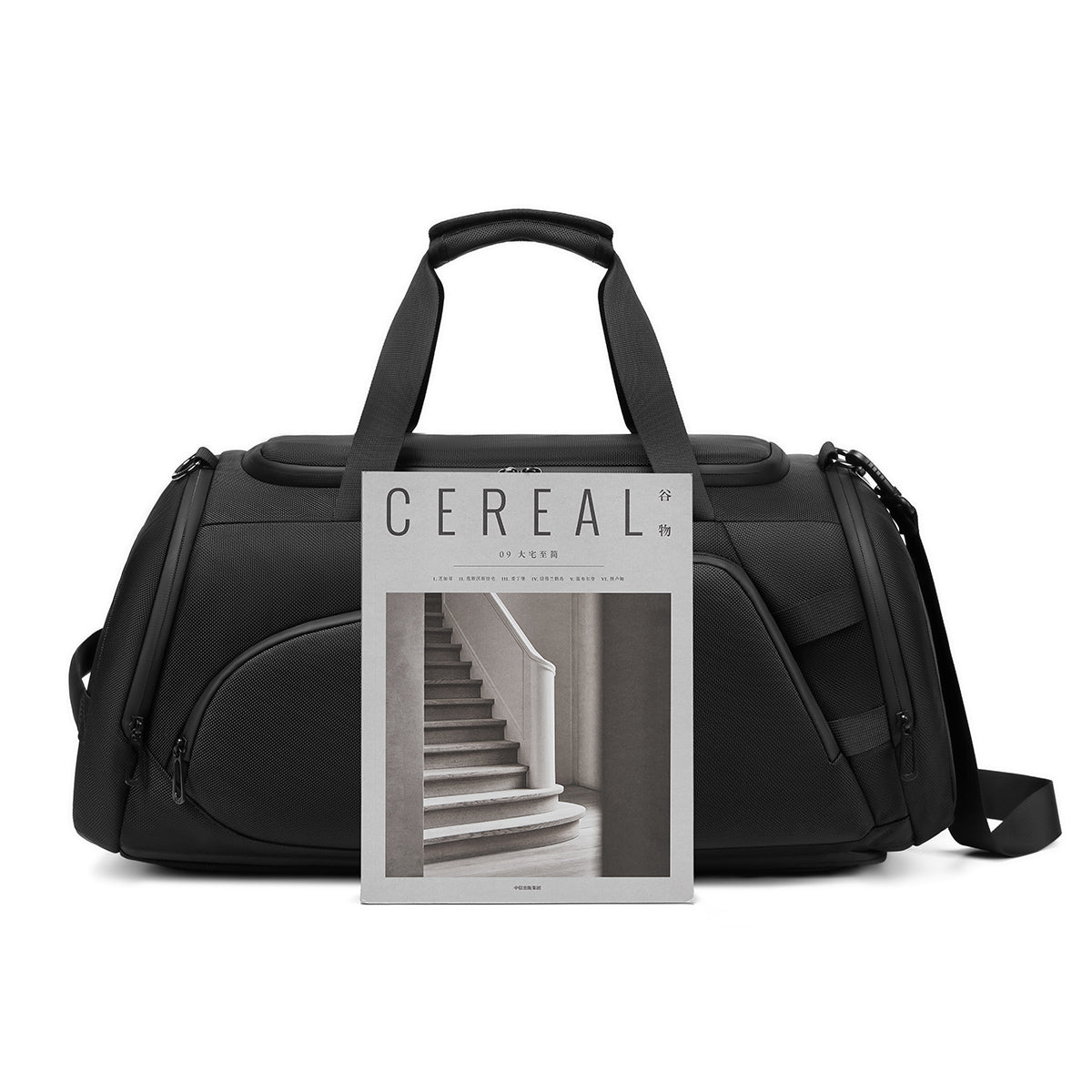 R1 Black Sports Duffel Bag 40L CORDURA® Ballistic Nylon