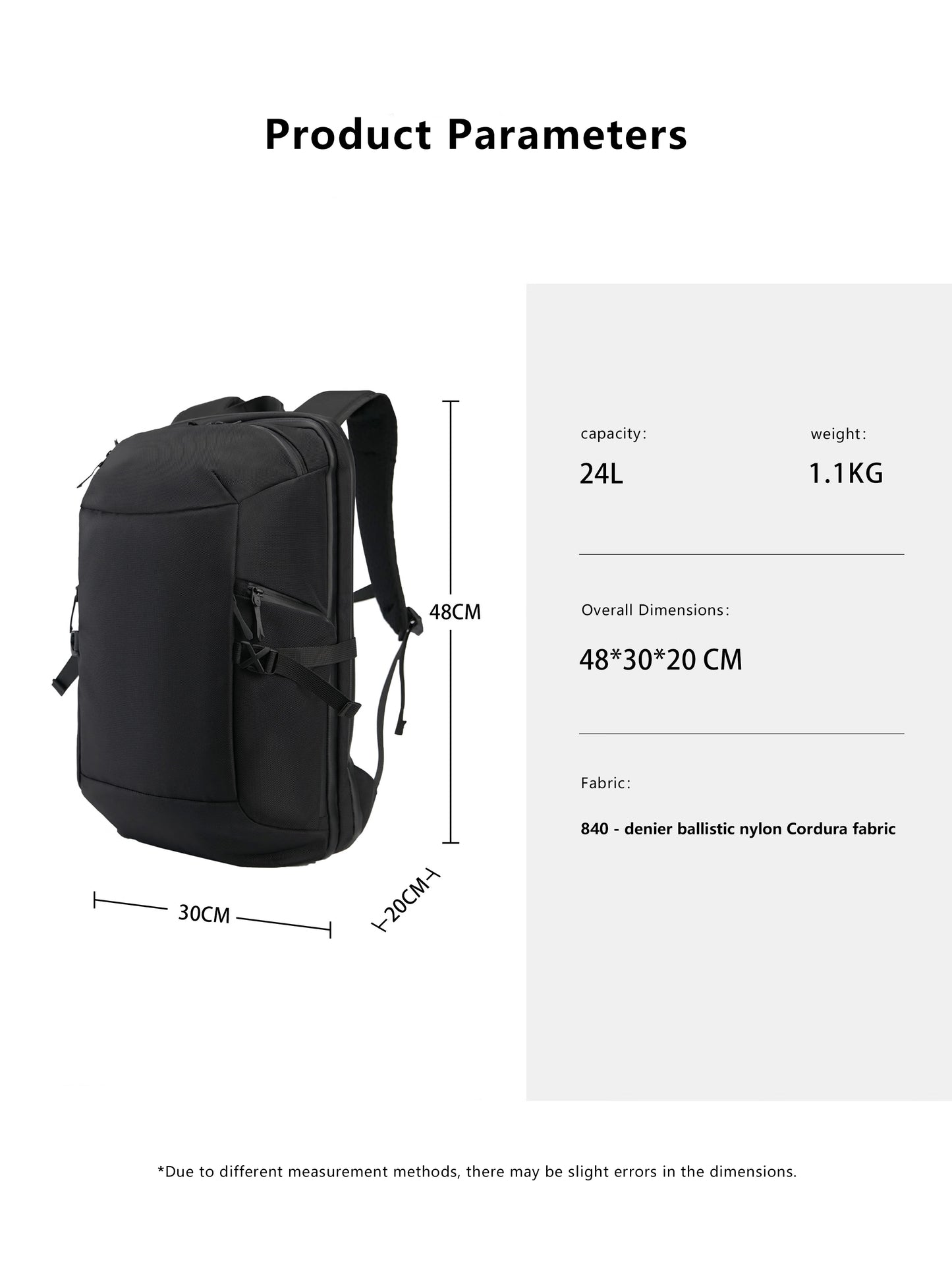 Reeyee A1 48L 840D CORDURA Material Multifunctional backpack digital computer bag business commuting unisex casual backpack large capacity travel bag