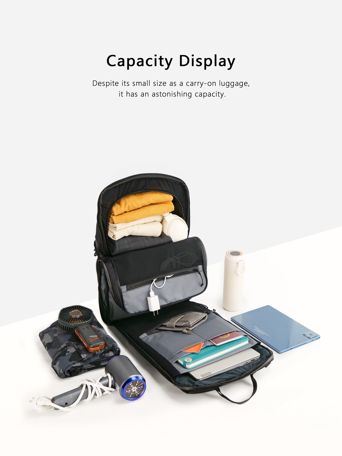 Reeyee A1 48L 840D CORDURA Material Multifunctional backpack digital computer bag business commuting unisex casual backpack large capacity travel bag