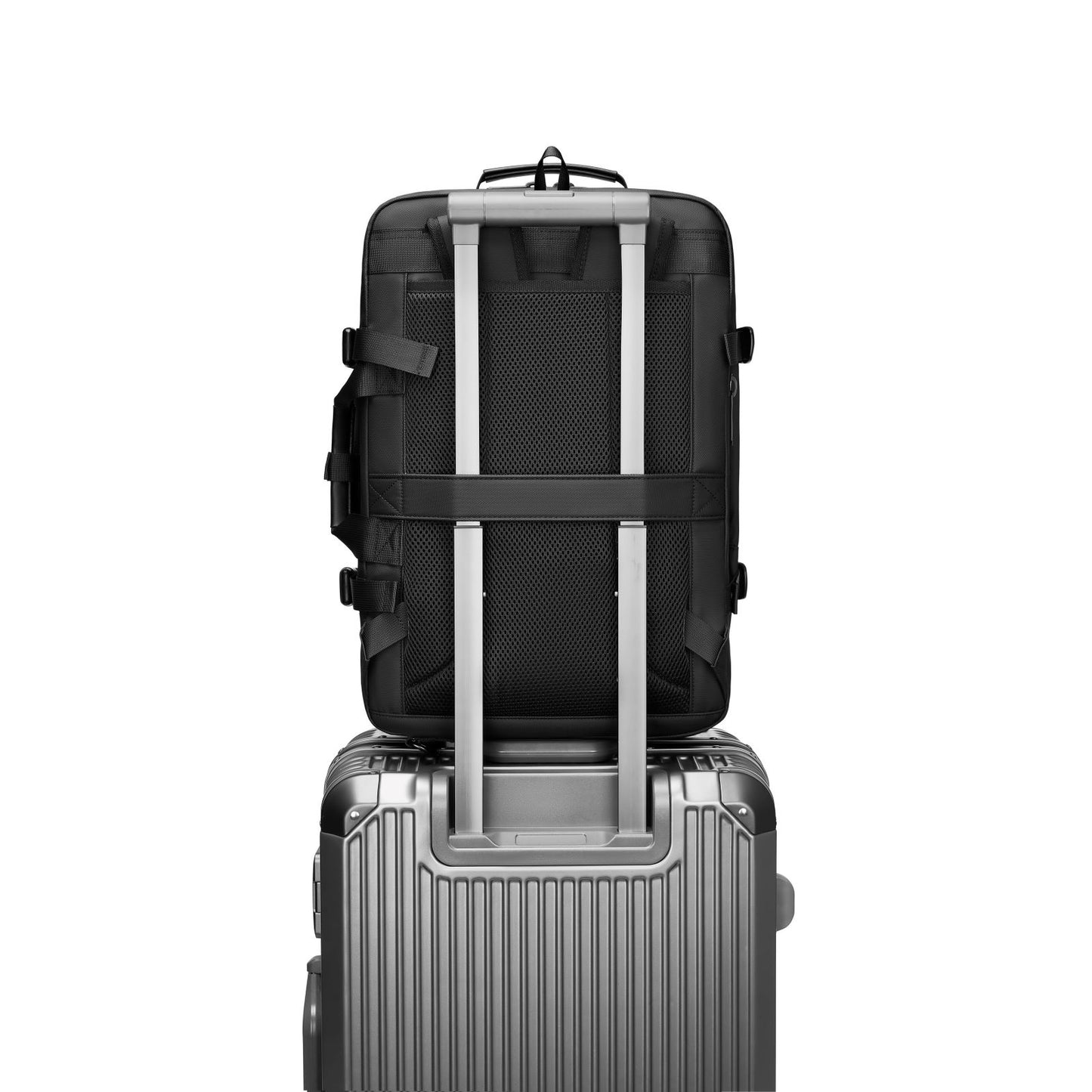 Compression Travel Backpack 60L Expandable Airback Electric Vacpack Pump Water Resistant