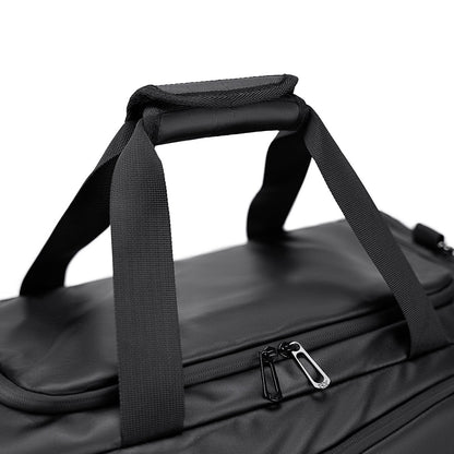 R1 Black Travel Bag - Water-Resistant Carry-On Duffle for Gym/Sports