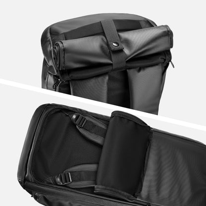 R1 Black Travel Bag - Water-Resistant Carry-On Duffle for Gym/Sports