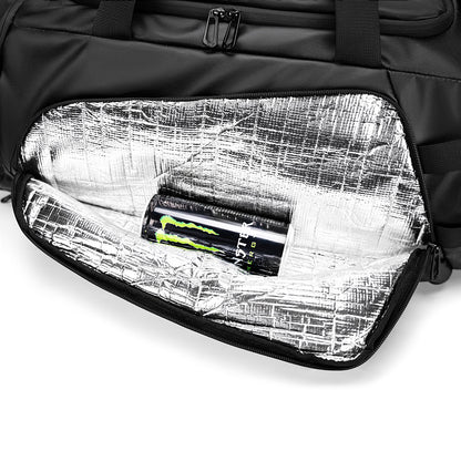 R1 Black Travel Bag - Water-Resistant Carry-On Duffle for Gym/Sports