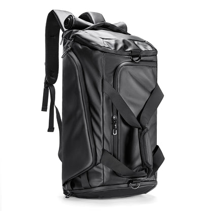R1 Black Travel Bag - Water-Resistant Carry-On Duffle for Gym/Sports