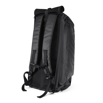 R1 Black Travel Bag - Water-Resistant Carry-On Duffle for Gym/Sports